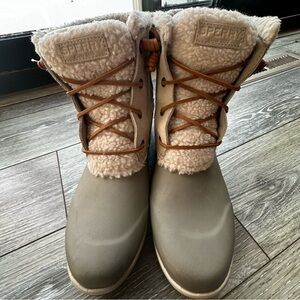 Sperry Women's Maritime Repel Boots, Taupe Ivory size‎ 10